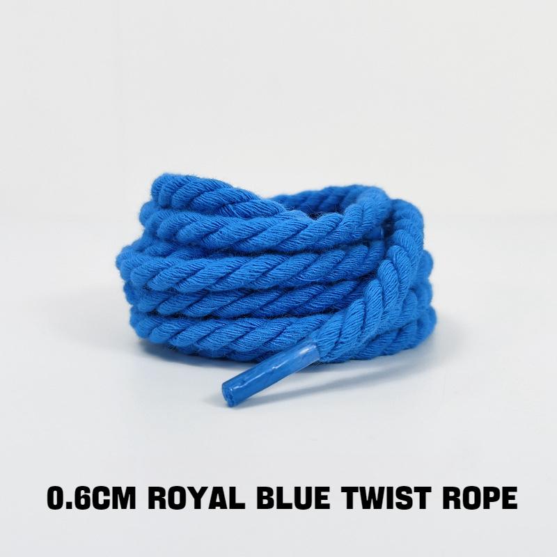 Круглые шнурки AF1/AJ1 0.6СМ Более толстые хлопковые шнурки Витые веревочные шнурки для кроссовок ботинок шнурки для обуви 120/140/160СМ 1 пара