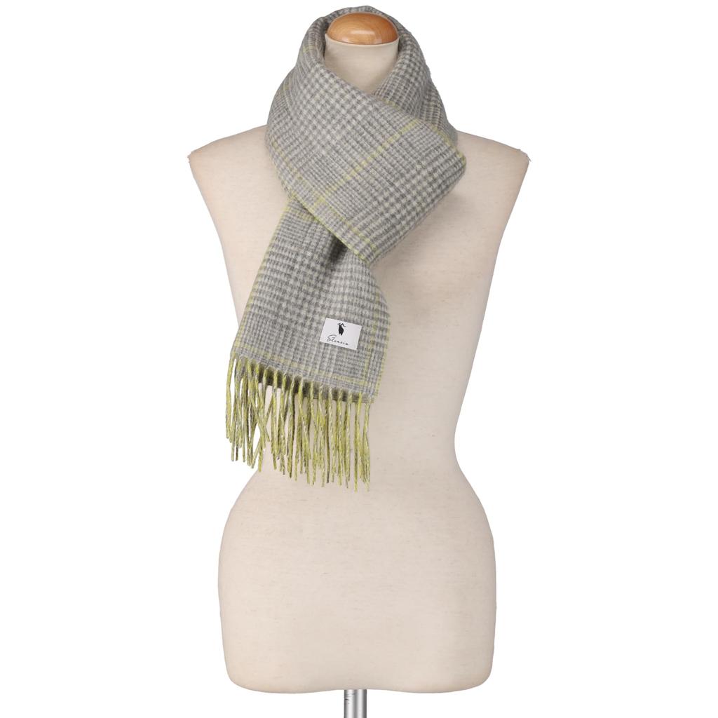 Двусторонний шарф Elensia из смесового кашемира для мужчин и УФ-защита Glen 30 x 186 160 13 цветов Идея для подарка Женщинам, Защита 98%+, Клетка, см, г, В наличии, Серый,