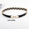 Fashion Metal Triangle Splicing Design Women Slim Waist Belt For Long Dress And Special Occasions