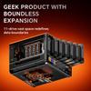 WTR MAX AMD Ryzen 7 Pro 8845HS NAS Мини-ПК DDR5 5600 МГц Поддерживает 4×2,5/3,5" Жесткий диск 2×M.2 2280 NVMe Настольный NAS DIY Компьютер