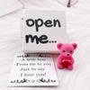 Love Message Teddy Bear Gift Set with I Love You Card Resin Keepsake Open Me Surprise Box for Birthday AnniversaryGraduation
