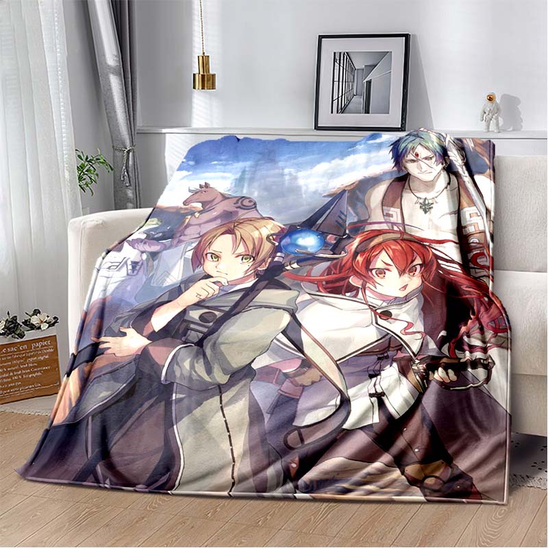 Mushoku Tensei Рудеус Эрис Рокси Небесная Трава Печать Фланелевое Плетение Мягкое Плюшевое Одеяло для Дивана Кровати Аниме Подростки Домашний Декор Подарок