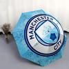 Manchester City, Badge Automatic Opening and Closing, 8 rib Structure Portable Umbrella, Suitable for Men and Women in All Seasons  Perfect