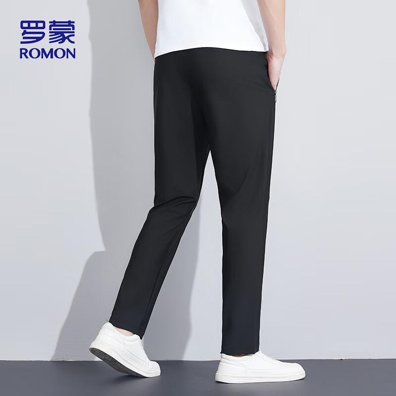 ROMON Men's Ice Silk Casual Long Pants KZ0206