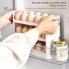 Useful Multi-layer Time Scale Design Egg Container Tray Refrigerator Flip Design Egg Holder Storage Tray Kitchen Supplies