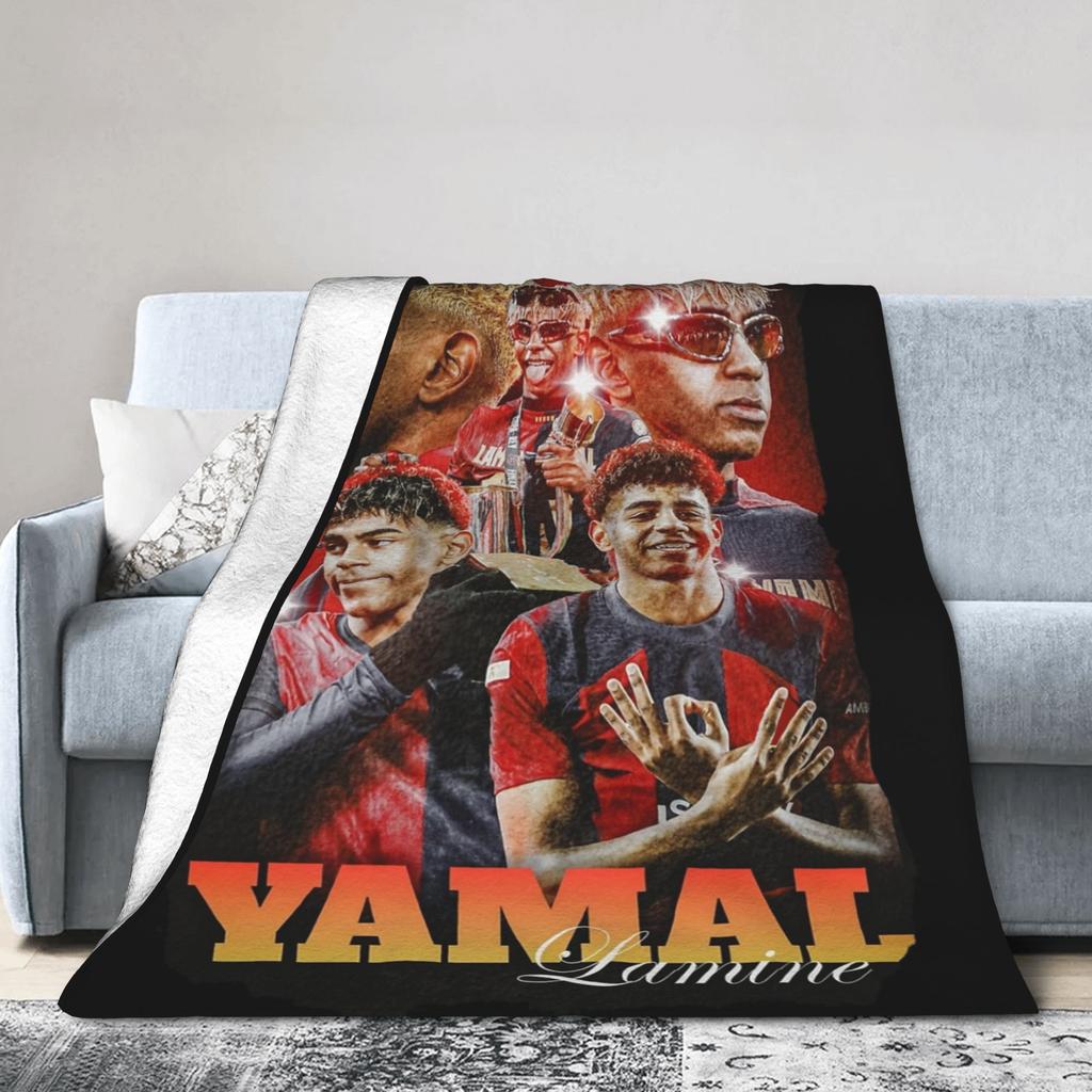 Ламин Ямаль Одеяла Футбол Футбол Фланелевое Новинка Теплое Плед для Дома Ресторана Текстильный Декор