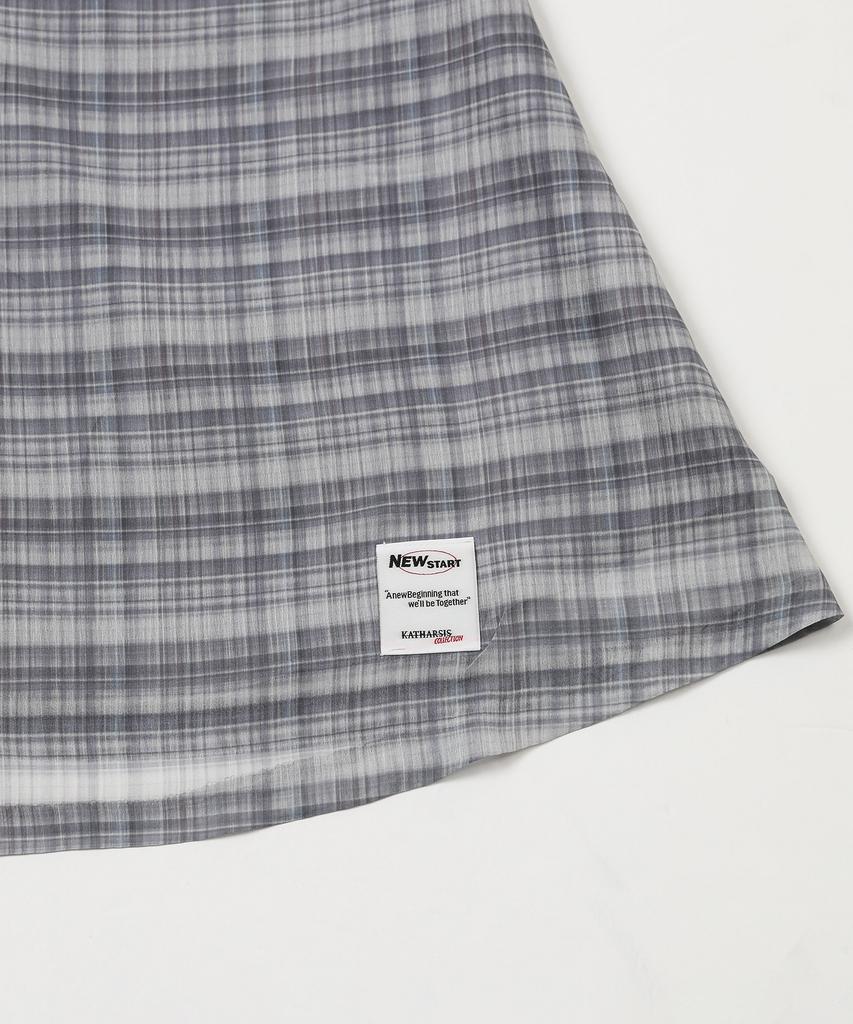 Catharsis Chiffon Mini Dress Black Check One Size