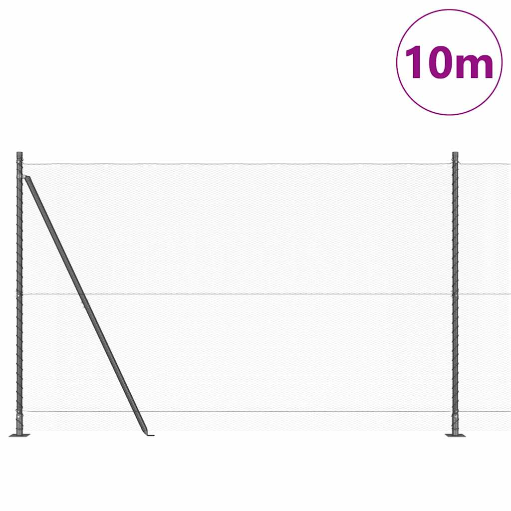 Welded Wire Fence with Concrete Foundation 10 x 1.4 m (W x H)