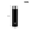 Бутылка для воды из нержавеющей стали 1000 мл, Черная | Сертифицирована ISI | Одинарная стенка | Герметичная, Защищенная от ржавчины | Пищевой класс, Легко носить | Идеально подходит для холодильника