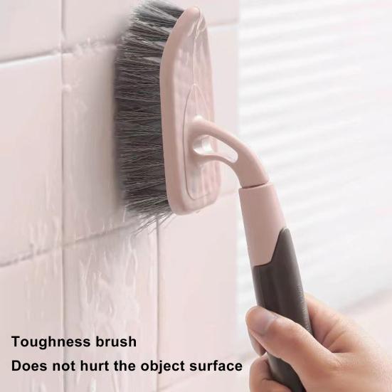 Household Floor Brush Ergonomic Non-Slip Handle Hard Bristles Floor Scrubber Kitchen Bathroom Heavy-Duty Stain Scrubbing Tool