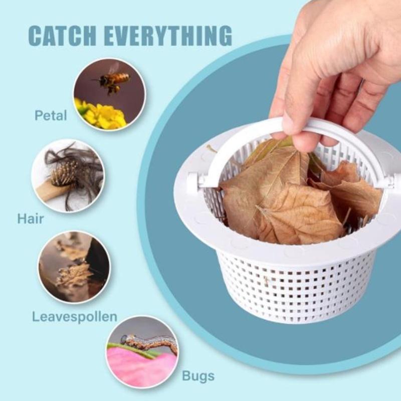 2 Pcs Pool Skimmer Basket 9.7cm Base Swimming Pool Replacement Filter Basket Assembly For Pool SPA