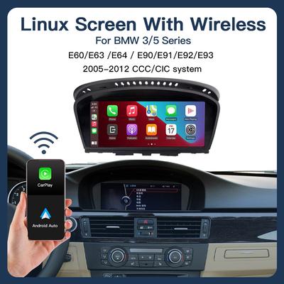 8,9-дюймовый беспроводной Linux CarPlay Android автомобильный мультимедийный экран для BMW 3 5 серии CCC, CIC E60/E63/E64/E90/E91/E92/E93 2005-2012