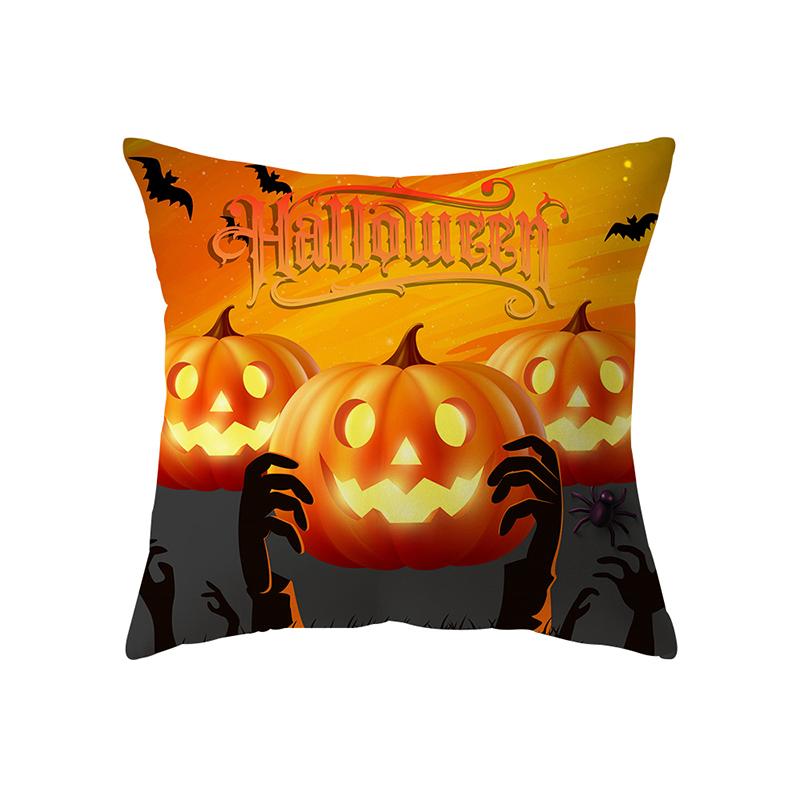 Pumpkin Halloween Theme Pillow Cover Sofa Cushion Cover Holiday Gift Party Decoration Home Decor