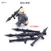 Военный строительный блок кукла аксессуары черная базука ролевые игры мелкие детали детская игрушка сборка