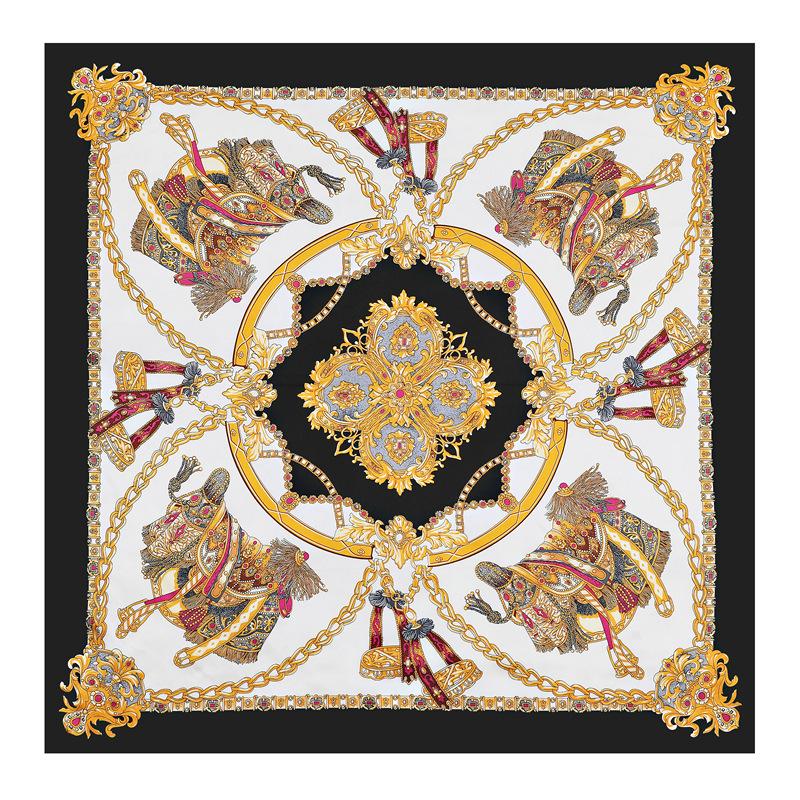 90 * 90cm New Silk Scarf Women'S Spring And Summer Decorative Scarf Sunscreen Travel Shawl Autumn And Winter Scarf Thin Edition