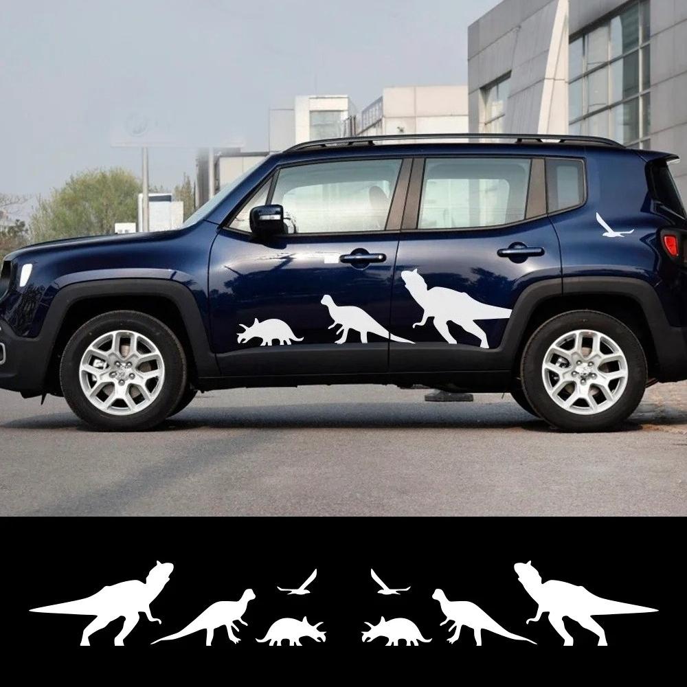 Для Jeep Renegade Wrangler JK TJ Rubicon Cherokee Patriot Trail Hawk Compass 8 шт. Боковые виниловые наклейки на двери автомобиля Автоаксессуары