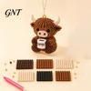 Multi-color Beads Kit DIY Highland Cow Beading Kit, Cute 3D Bead Craft Pendant Handmade Ornaments with Colorful And Instructions, Beadwork for Adults