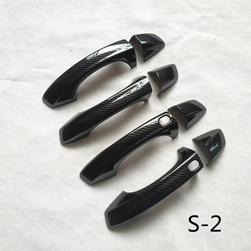 Plastic Imitation Carbon Fiber Door Handle Cover Trim for Skoda Octavia 4 IV Mk4 RS VRS Accessories Car Styling Sticker