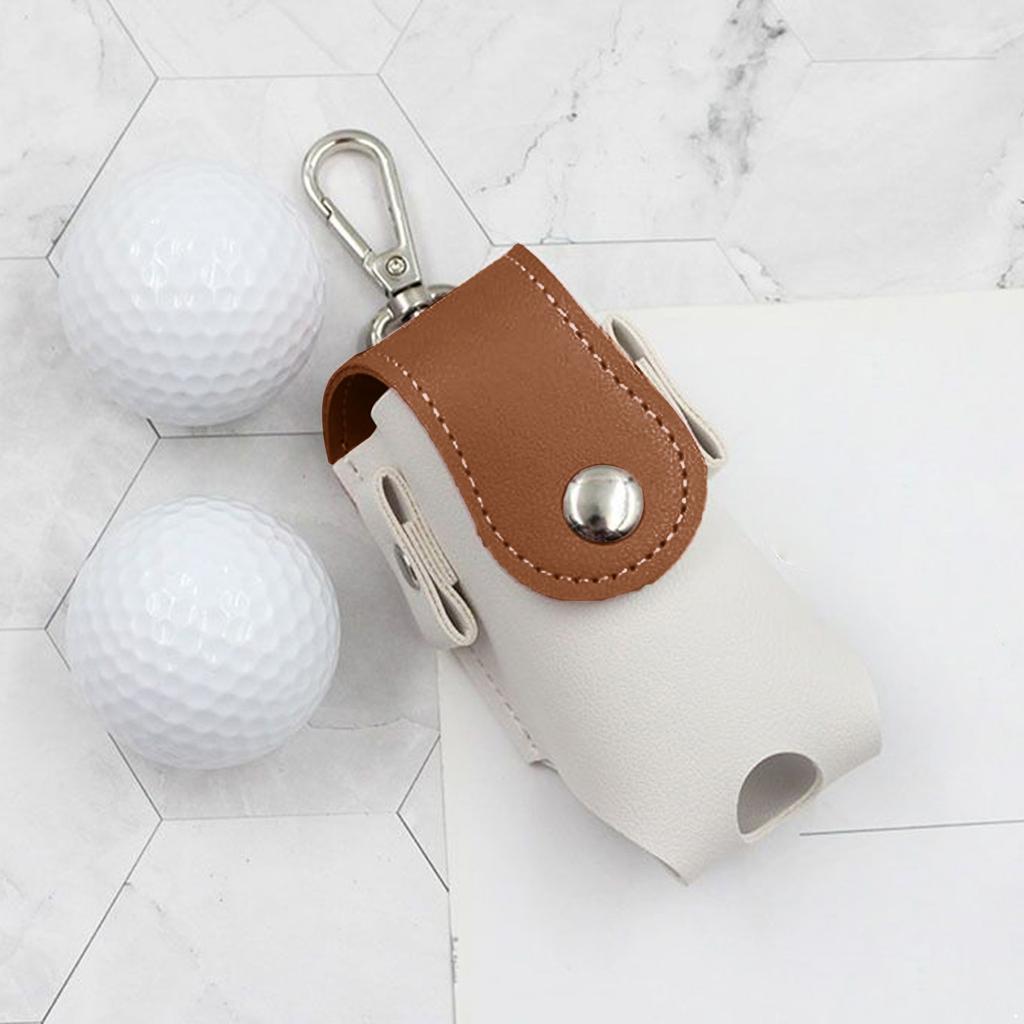 Поясная сумка для мячей для гольфа из ПУ кожи, Портативный мини-чехол с держателем для ти и металлической пряжкой для женщин и мужчин