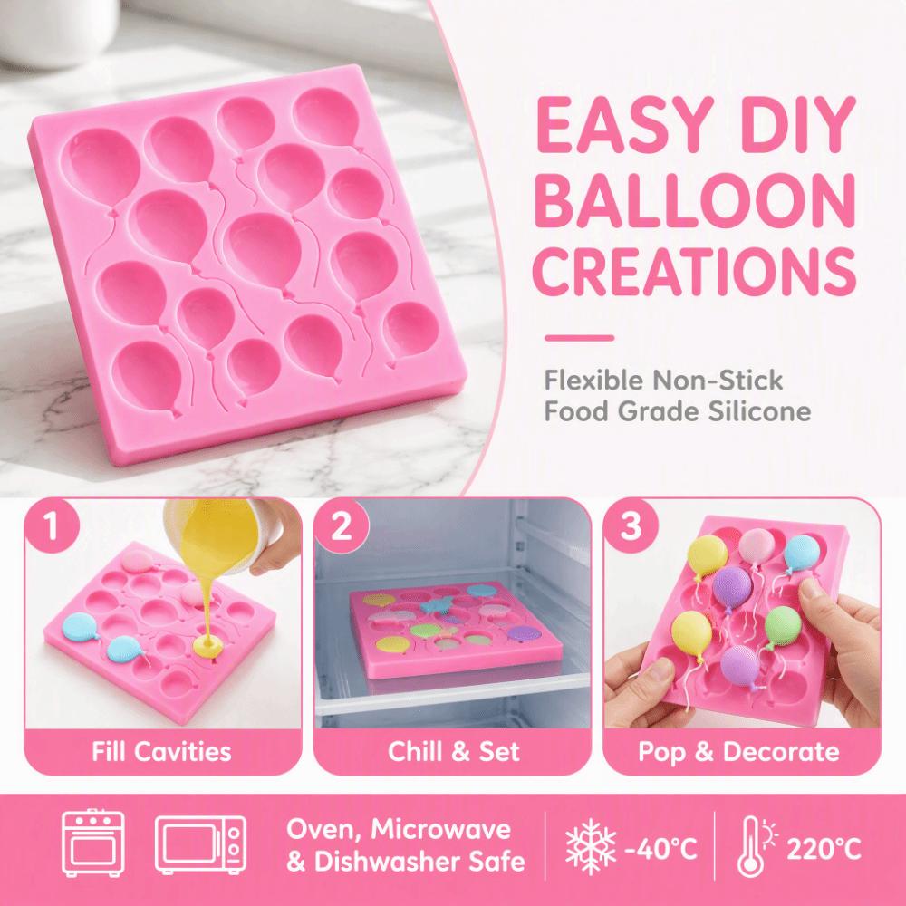 Air Balloon Silicone Cake Mold Pink Color Silicone Baking Mold DIY Fondant Decorating