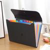 Plastic 12-Pocket Accordion File Folder, Expanding Document Organizer for A4 Paper, Multi-Color Filing System, Large Capacity Portable Business Bag