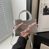 Бант Глянцевая однотонная весенняя простая повседневная портативная сумка-мессенджер маленькая квадратная женская сумка