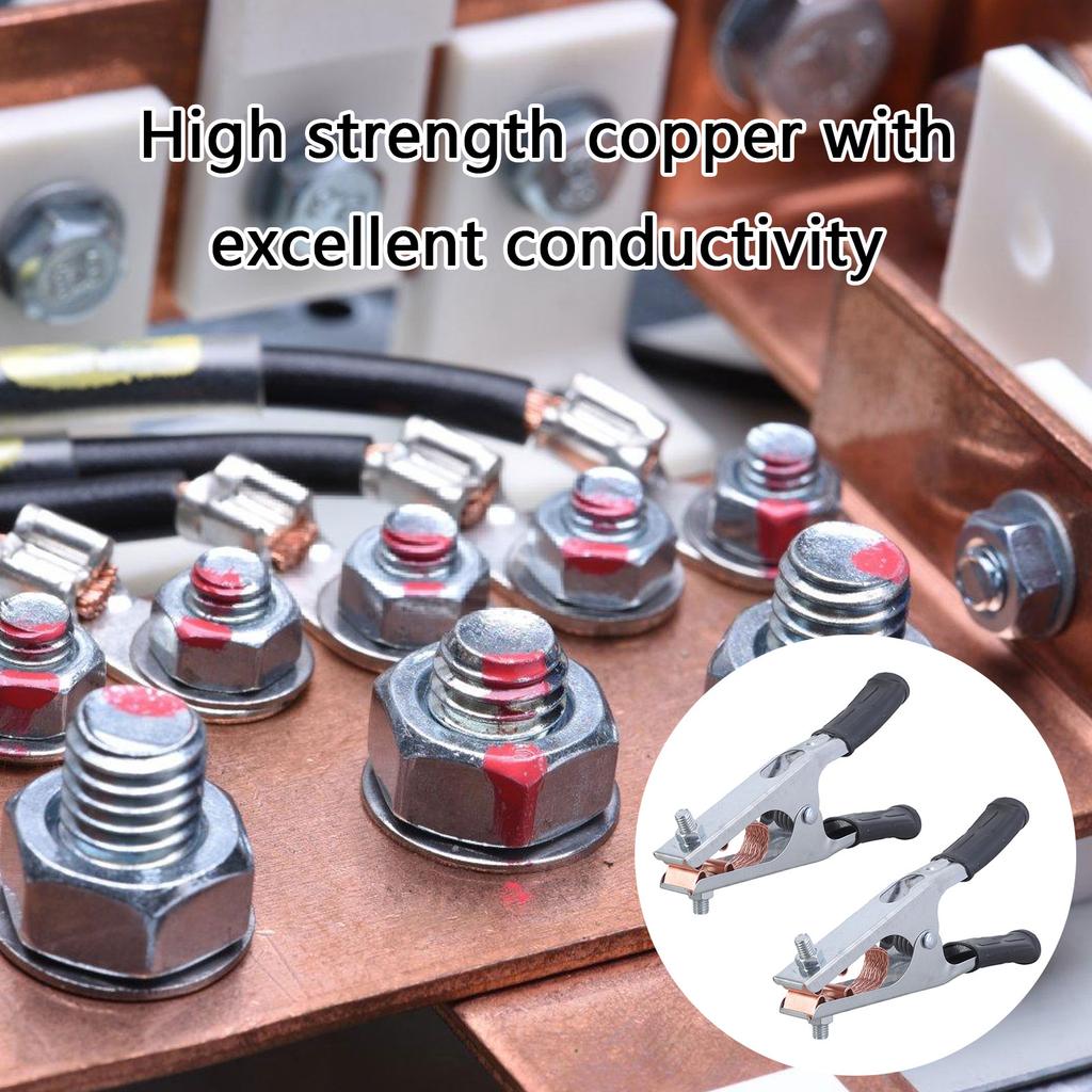 500A Welding Ground Clamp High Conductivity Ergonomic Welding Clamp Suitable for MIG MMA TIG ARC Plasma Cutting Machine