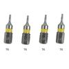 4Pcs 25mm T6-T40 Magnetic Torx Screwdriver Bits Set Electric Screwdriver Head T6/T8/T9/T10/T15/T20/T25/T27/T30/T35/T40 Hand Tool