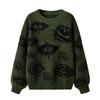 Unisex Street Style Graffiti Pattern Contrast Pullover Sweater