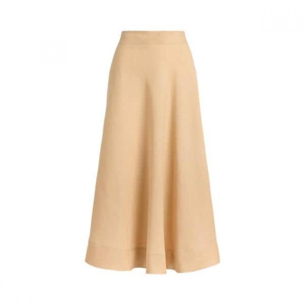 LAuren RAlph LAuren Linen A Line Midi Skirt Wmlrskts6h20316200