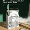 Портативный увлажнитель воздуха с вентилятором Персональный кондиционер Мощный поток воздуха Низкий уровень шума Компактный дизайн USB Электрический охладитель Вентилятор с распылителем воды