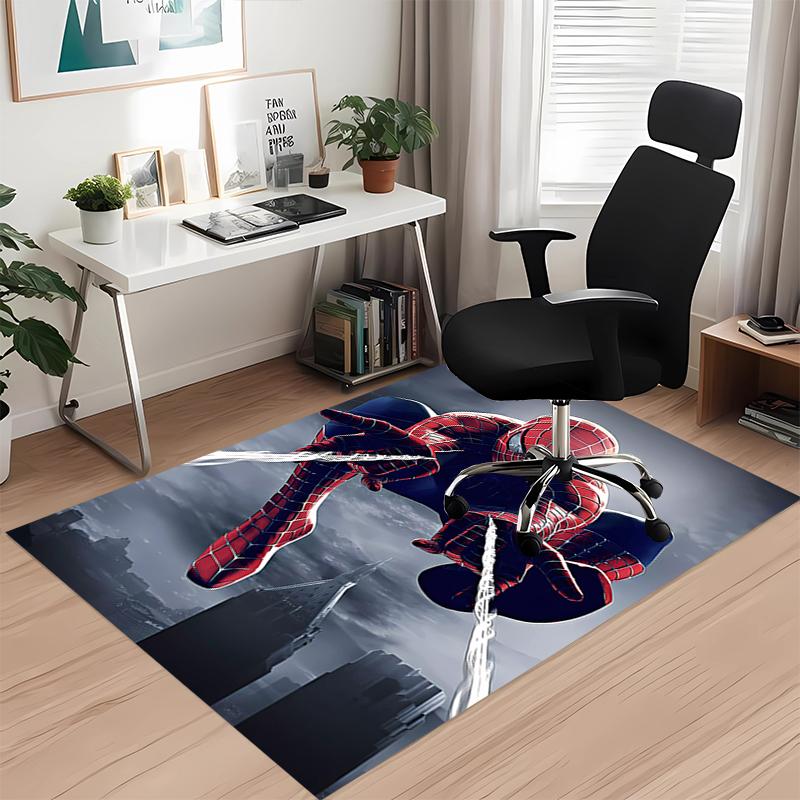 Spider Man Printed Carpet, for Office Chair Living Room Bedroom Kitchen Room Decor Gifts.