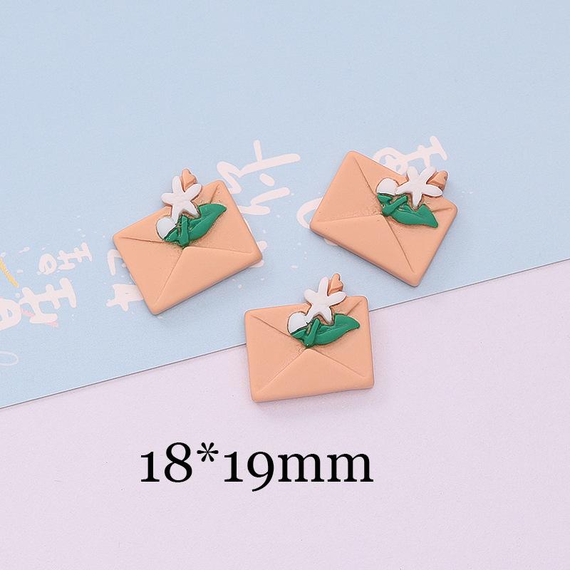 10 Pcs New Mini Cute Cartoon Lovely Envelope Flat Back Resin Cabochon Scrapbook Diy Hairpin Embellishments Charm Accessories A96