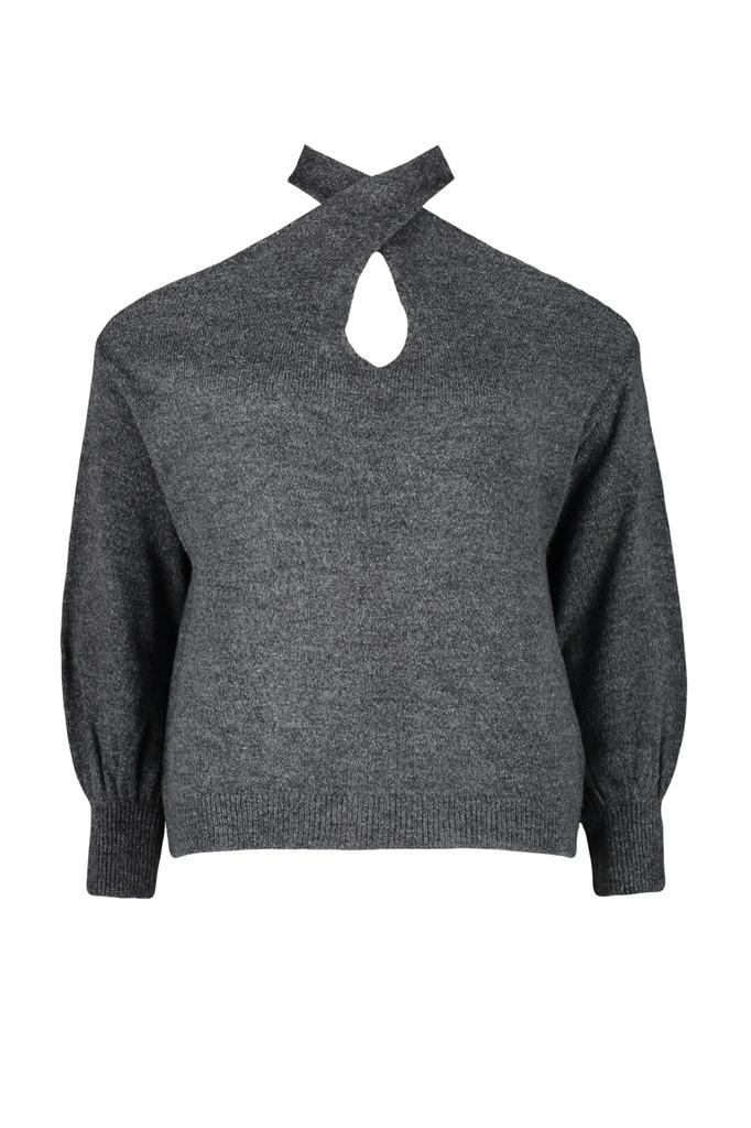 Women's Fashion New Plus Big Size Sweater Anthracite Knitwear Plus Big Size Sweater