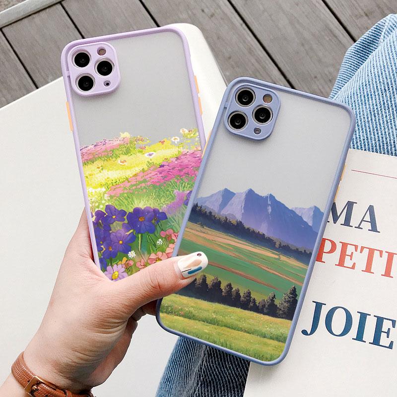 Чехол для телефона 'Полевые цветы' Для iphone 7 8 Plus SE2 16 15 11 12 13 Pro Max 12 13 Mini 14 Plus X XR XS Ударопрочный Чехол Funda