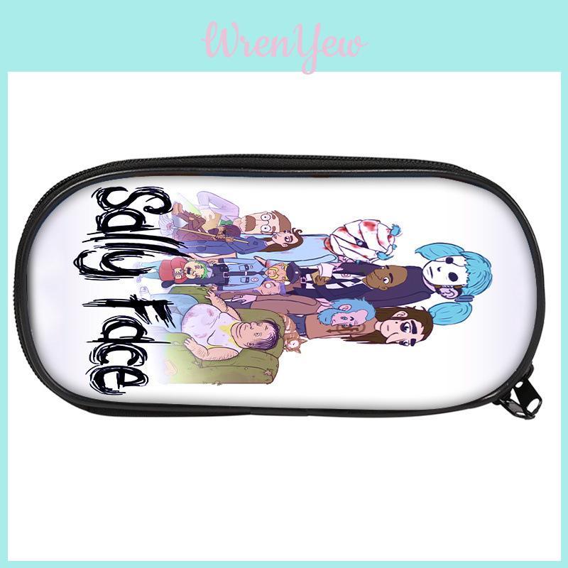 Professional Nylon Pencil Case With Sally Face Cartoon Print Design For Students And Office Workers