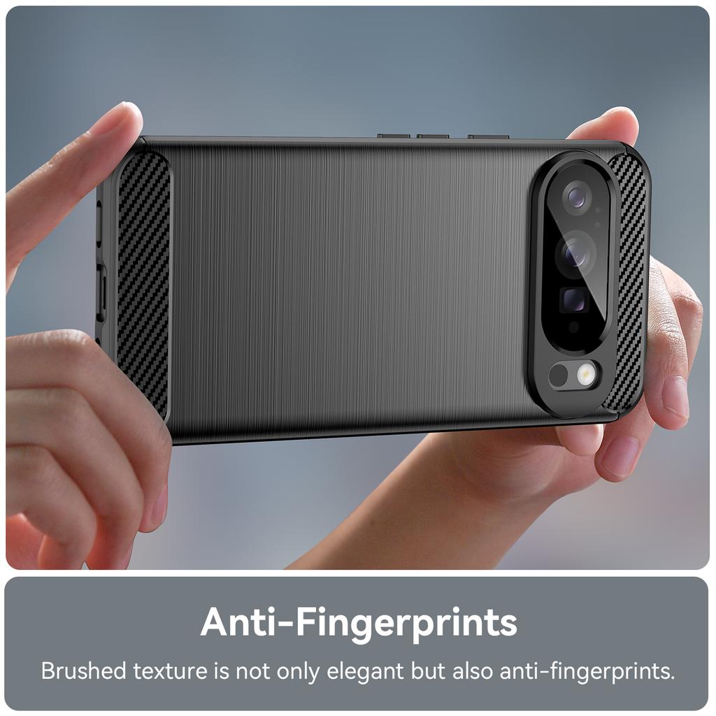 For Google Pixel 10 Pro XL Case Protective Phone Cover Carbon Fiber Texture Brushed