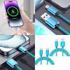 Плетеные кабели для зарядки телефона USB C Быстрая зарядка 3A Power Delivery 100 Вт 480 Мбит/с Передача данных для нескольких устройств