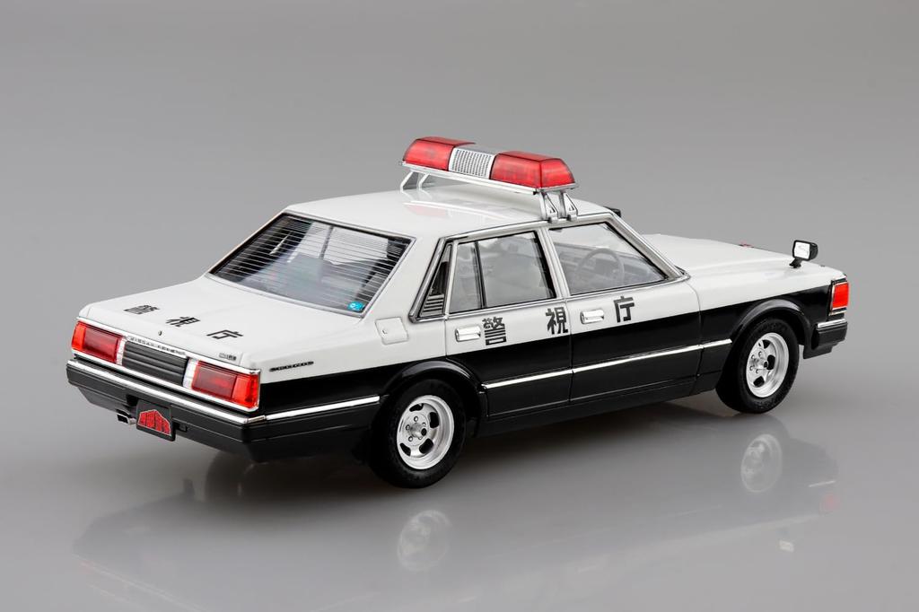 Aoshima Bunka Kyozaisha Seibu Police 430 Cedric Sedan Investigation Patrol Car Scale Plastic Model No.9 1/24 (Машина)
