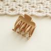 Matte Surface Earth Tone Hair Grip Minimalist Solid Color Multi Claws Design Professional Non Slip Holding Styling Fixer