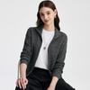 PALUOPO Women's Autumn/Winter Lapel Cashmere Cable Cardigan