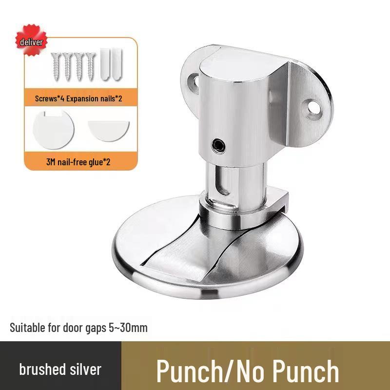 Бесшумный дверной стопор: Бесфрезерный, невидимый напольный бампер для спальни и ванной комнаты