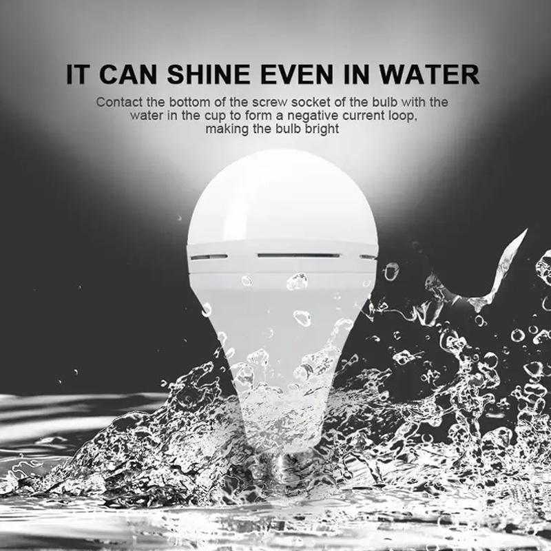 Аварийная светодиодная лампа E27 Перезаряжаемое светодиодное освещение Портативный подвесной ночник Уличный водонепроницаемый для дома Кемпинг Рыбалка Сад