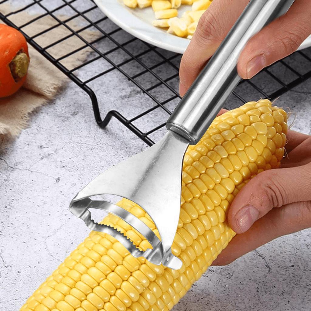 Очиститель для кукурузы Инструмент для удаления зерен кукурузы Скребок для початков из нержавеющей стали Кухонный гаджет для мамы, шеф-поваров, энтузиастов кулинарии, друзей
