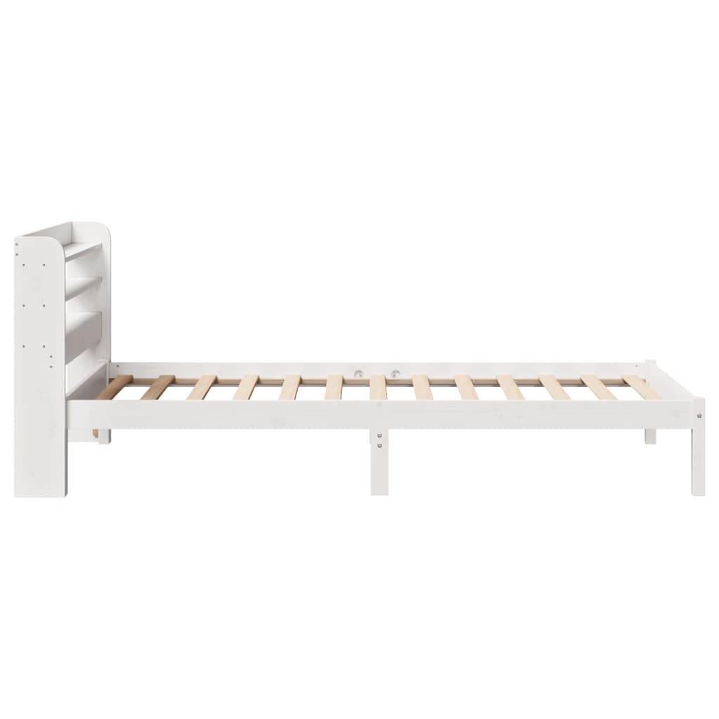 Solid Wood Bed without Mattress White 100x200 cm Pine Wood