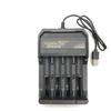 4 Slots Battery Charger 18650 Portable Charger for 3.7V Li-ion Rechargeable Batteries 18650/18490/16340/14500/10440 USB Charger