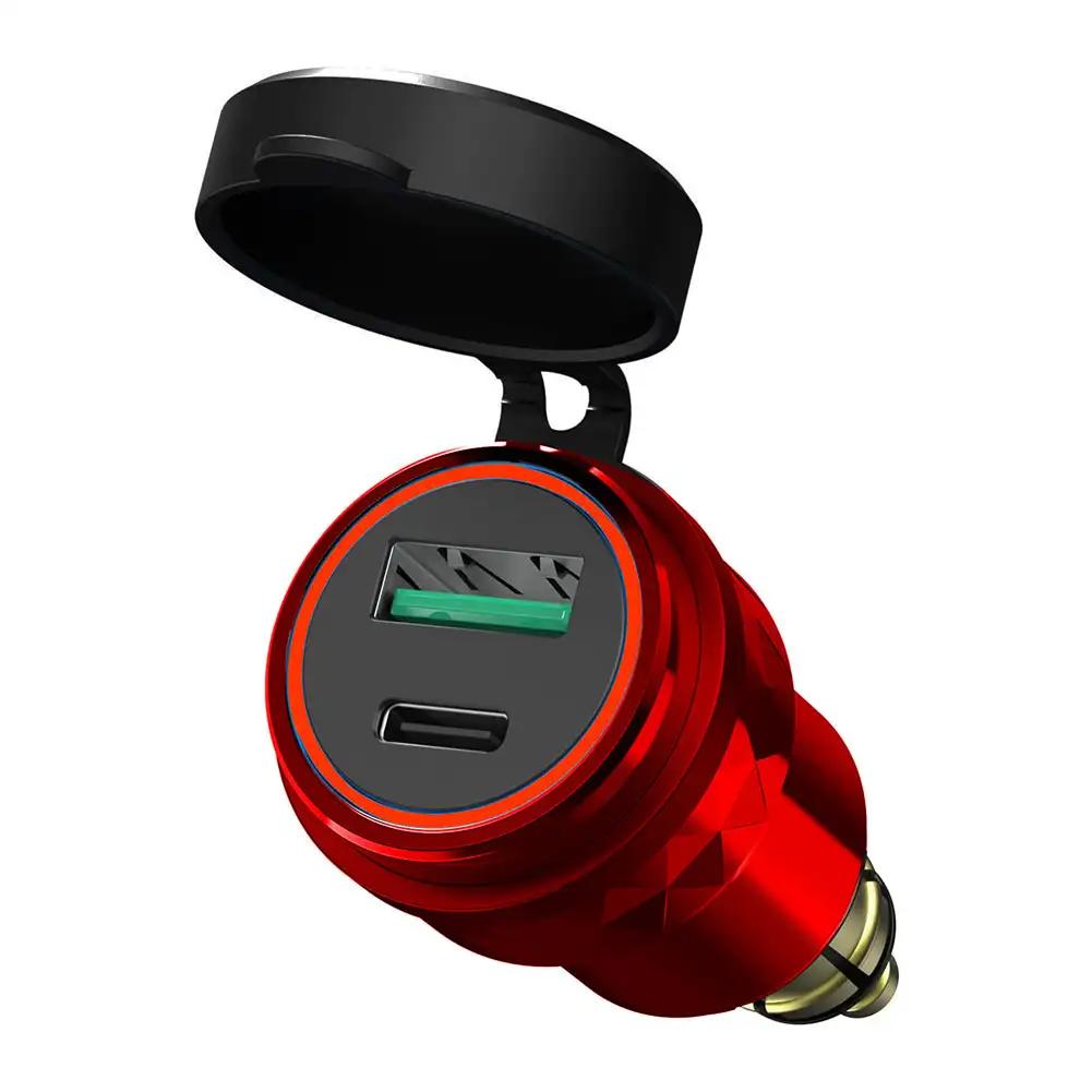 Алюминиевый USB QC 3.0 быстрое зарядное устройство PD двойной адаптер зарядное устройство водонепроницаемая розетка мотоциклы для разъема DIN/BMW