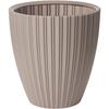 Flower Pot - GARDEN ID - Fancy - 40 X 42 Cm - For Garden, Balconies or Interiors - Taupe