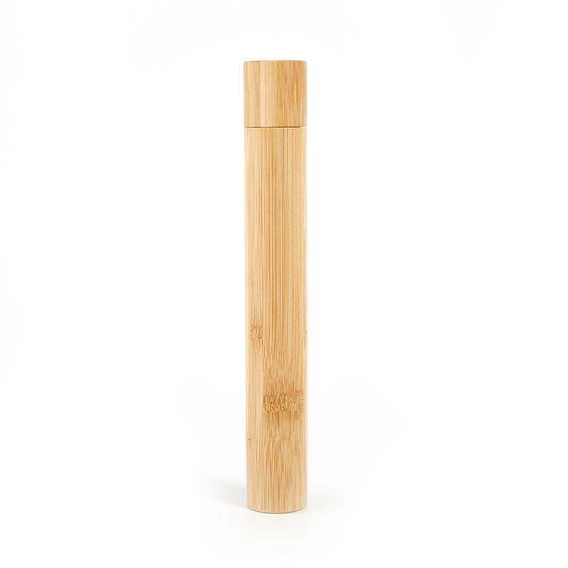 Дорожный футляр для зубной щетки из натурального экологически чистого бамбука, многоразовый бамбуковый дорожный держатель