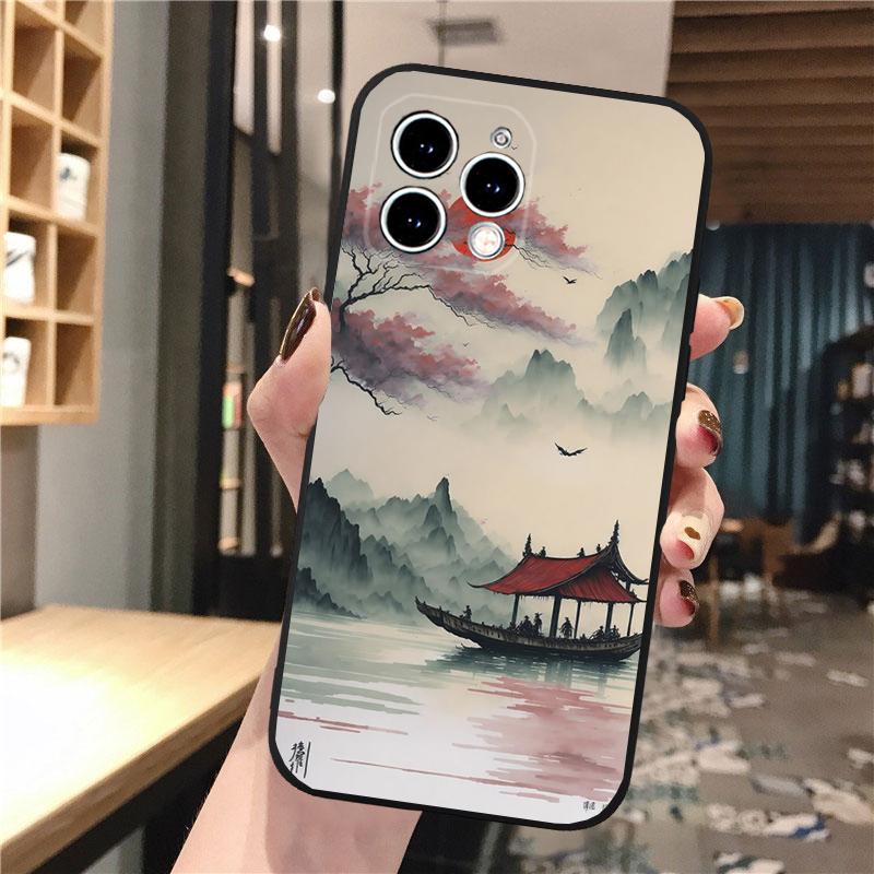 Чехол для телефона «Пейзажный вишневый цветок» для iPhone Samsung Galaxy Redmi Xiaomi Oppo OnePlus Note SA 7 8 9 10 11 12 13 14 20 21 22 23 53 54 Pro Max Ultra